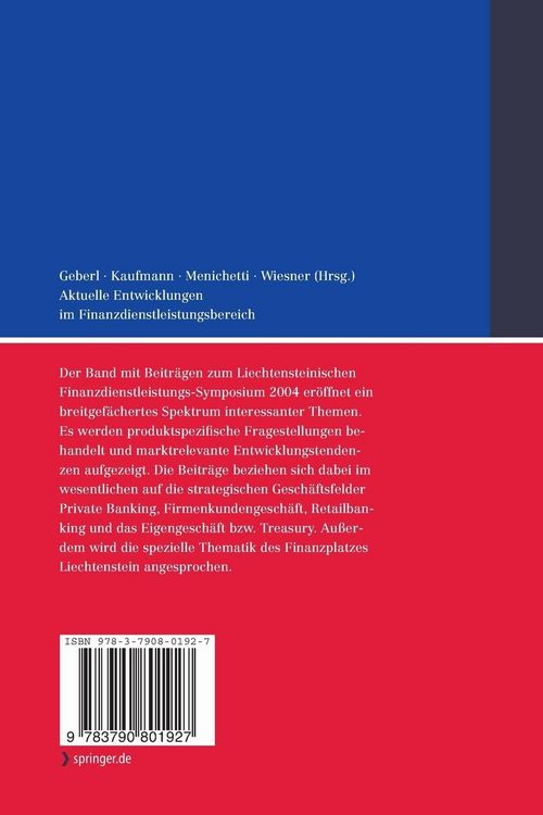 Produktbild: Aktuelle Entwicklungen im Finanzdienstleistungsbereich