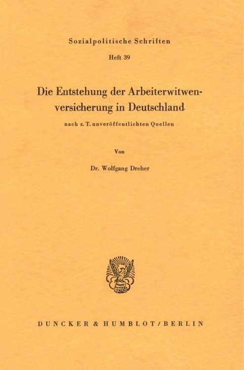 Produktbild: Die Entstehung der Arbeiterwitwenversicherung in Deutschland