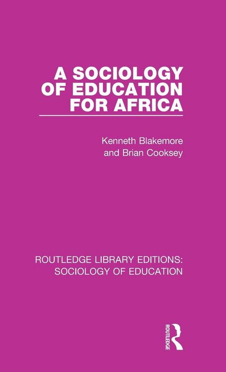 Produktbild: A Sociology of Education for Africa