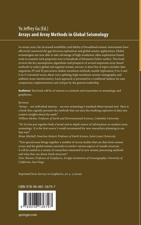 Produktbild: Arrays and Array Methods in Global Seismology