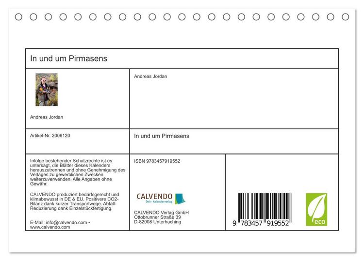 Produktbild: In und um Pirmasens (Tischkalender 2026 DIN A5 quer), CALVENDO Monatskalender