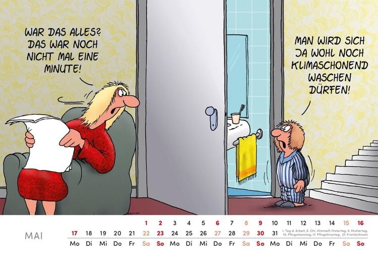 Produktbild: Uli Stein Tischkalender 2027: Monatskalender zum Aufstellen