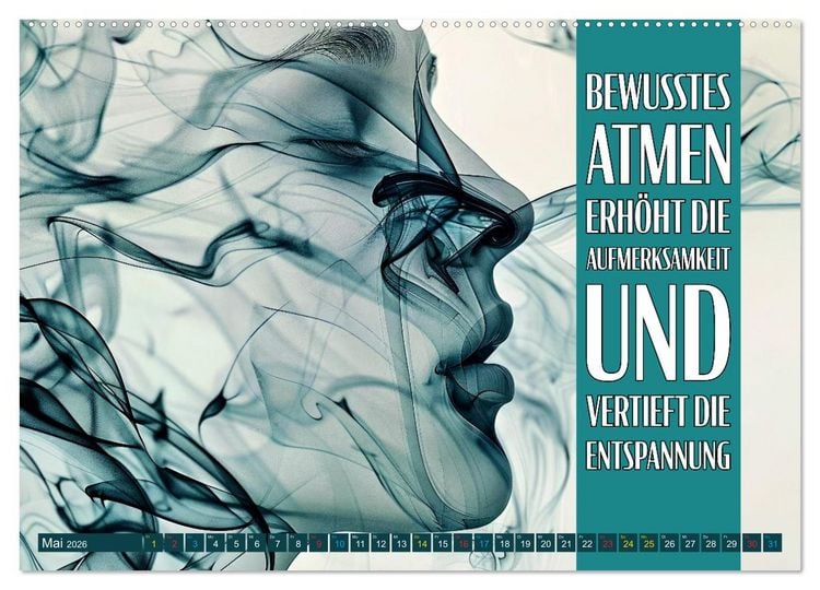 Produktbild: Im Flow des Atems - Energie des Lebens (Wandkalender 2026 DIN A2 quer), CALVENDO Monatskalender
