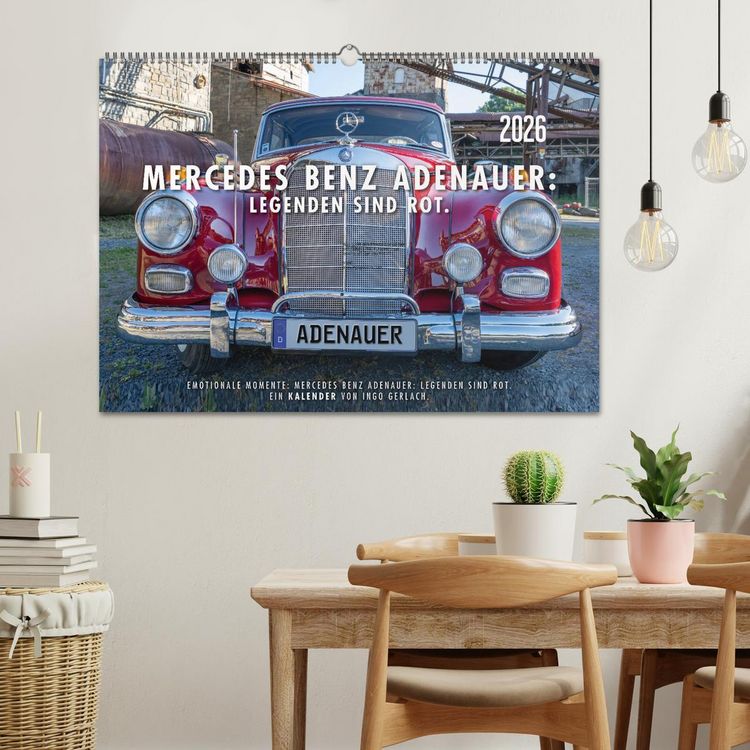 Produktbild: Mercedes Benz Adenauer: Legenden sind rot. (Wandkalender 2026 DIN A2 quer), CALVENDO Monatskalender