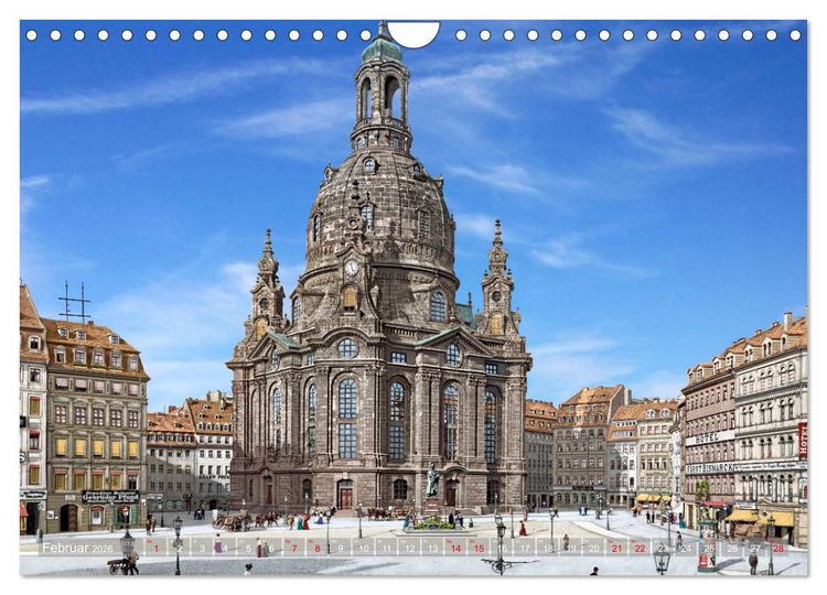 Produktbild: Historisches Dresden um 1900 - Fotos restauriert und koloriert (Wandkalender 2026 DIN A4 quer), CALVENDO Monatskalender