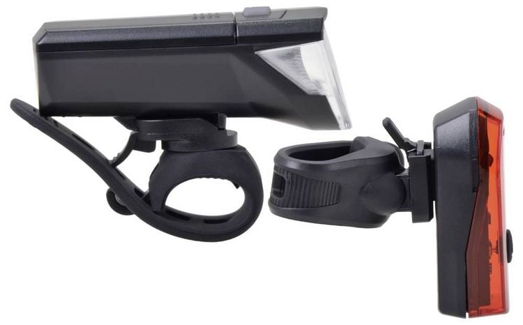 Produktbild: Filmer Fahrradbeleuchtung Set 30 LUX LED batteriebetrieben Schwarz