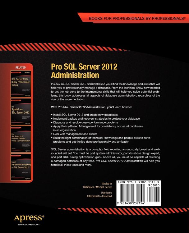 Produktbild: Pro SQL Server 2012 Administration