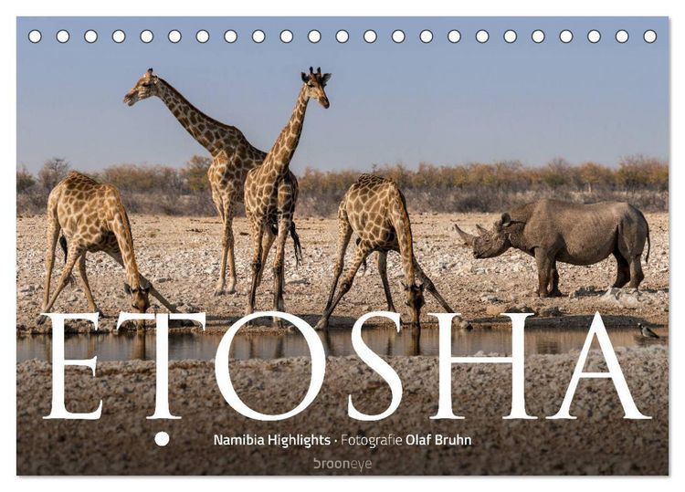 Produktbild: ETOSHA &ndash; Namibia Highlights (Tischkalender 2026 DIN A5 quer), CALVENDO Monatskalender
