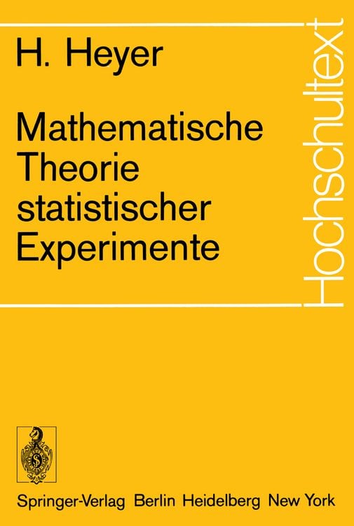 Produktbild: Mathematische Theorie statistischer Experimente