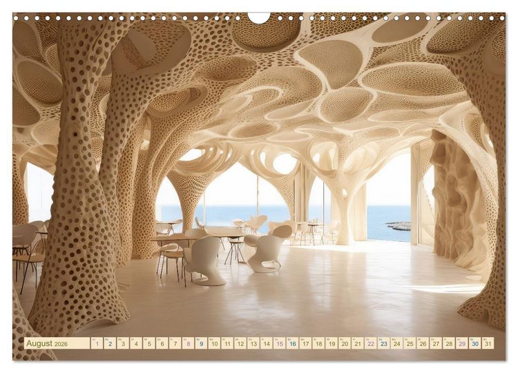 Produktbild: Exzentrische biomorphe Architektur (Wandkalender 2026 DIN A3 quer), CALVENDO Monatskalender