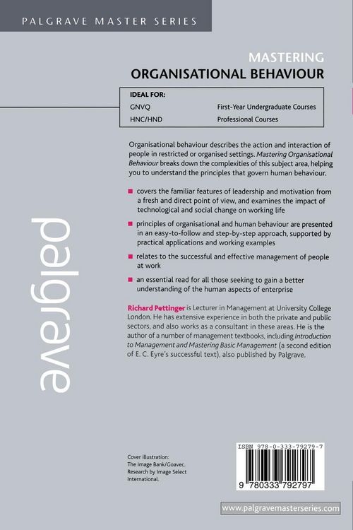 Produktbild: Mastering Organisational Behaviour