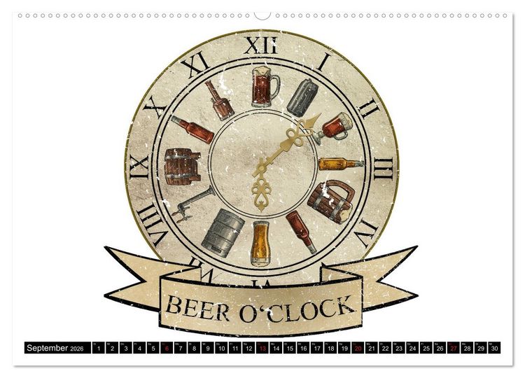 Produktbild: Bier - Lustige Spr&uuml;che und Grafiken (Wandkalender 2026 DIN A2 quer), CALVENDO Monatskalender