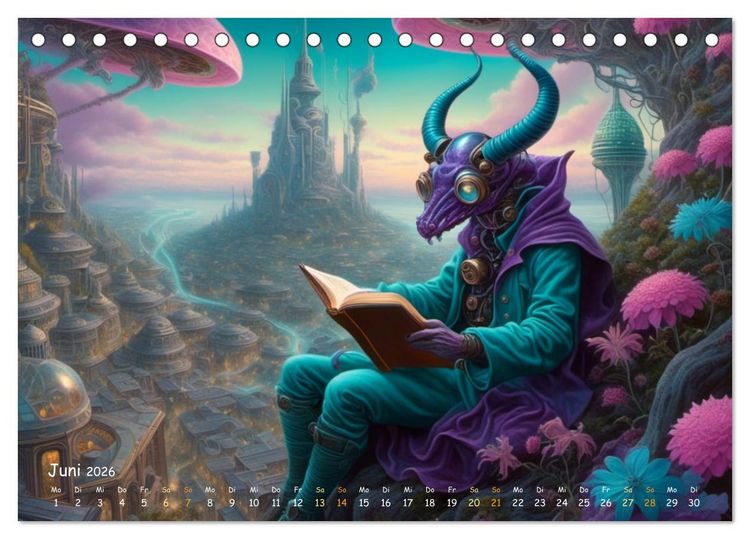 Produktbild: unm&ouml;gliche Traumwelten (Tischkalender 2026 DIN A5 quer), CALVENDO Monatskalender