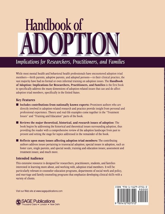 Produktbild: Handbook of Adoption