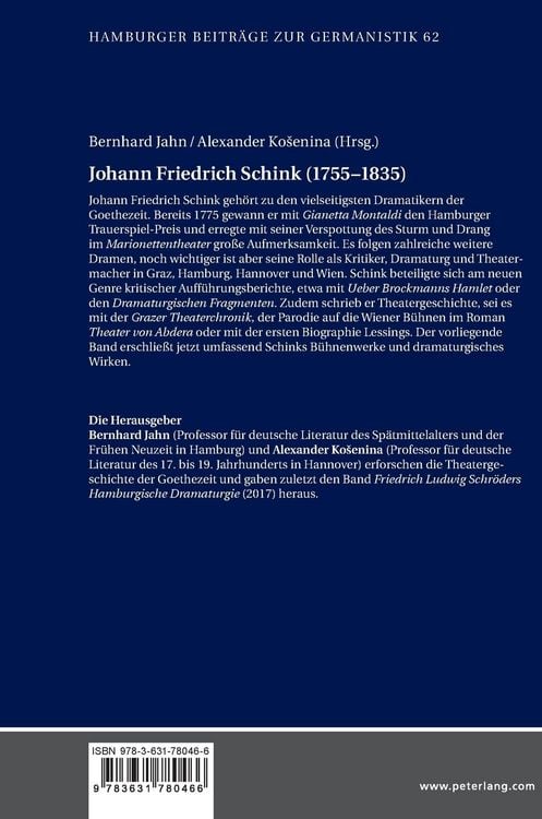 Produktbild: Johann Friedrich Schink (1755&ndash;1835)