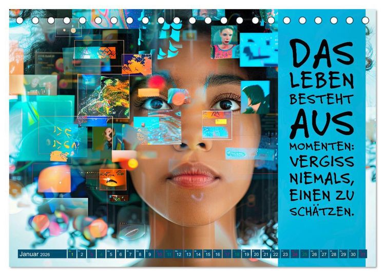Produktbild: Im Flow der Zeit - im Hier und Jetzt (Tischkalender 2026 DIN A5 quer), CALVENDO Monatskalender