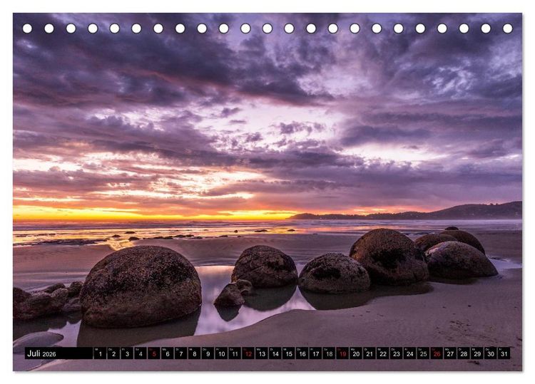 Produktbild: Neuseeland - Attraktiver S&uuml;den (Tischkalender 2026 DIN A5 quer), CALVENDO Monatskalender