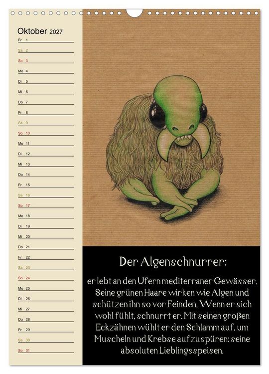 Produktbild: Fabelhafte Wesen / Geburtstagskalender (Wandkalender 2027 DIN A3 hoch), CALVENDO Monatskalender