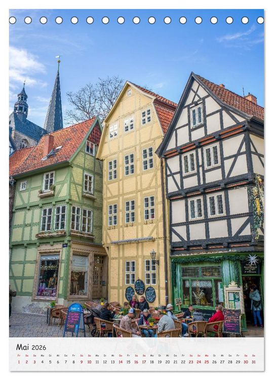 Produktbild: Quedlinburg - Welterbestadt und Tor zum Harz (Tischkalender 2026 DIN A5 hoch), CALVENDO Monatskalender