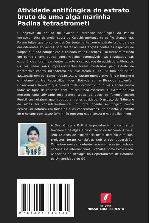 Produktbild: Atividade antif&uacute;ngica do extrato bruto de uma alga marinha Padina tetrastrometi