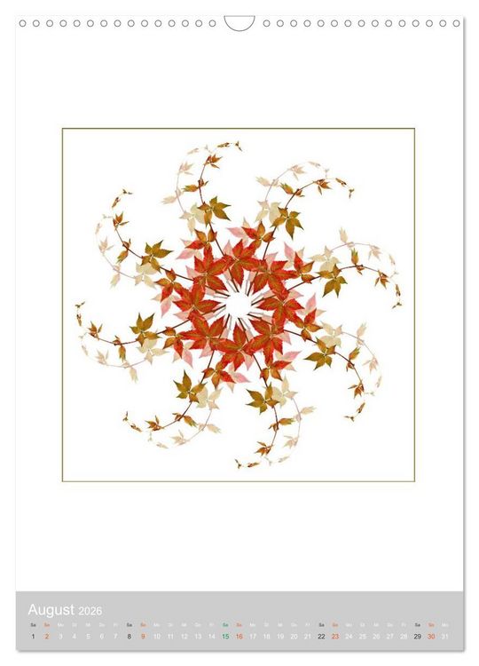 Produktbild: Pflanzen - Mandalas aus Bl&uuml;ten und Bl&auml;ttern (Wandkalender 2026 DIN A3 hoch), CALVENDO Monatskalender