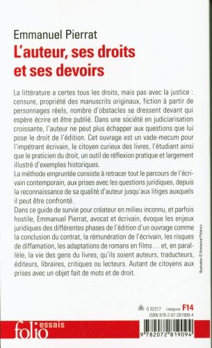 Produktbild: L'auteur, ses droits et ses devoirs