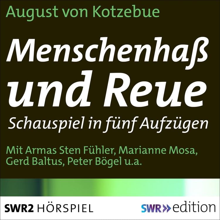 Produktbild: Menschenhaß und Reue