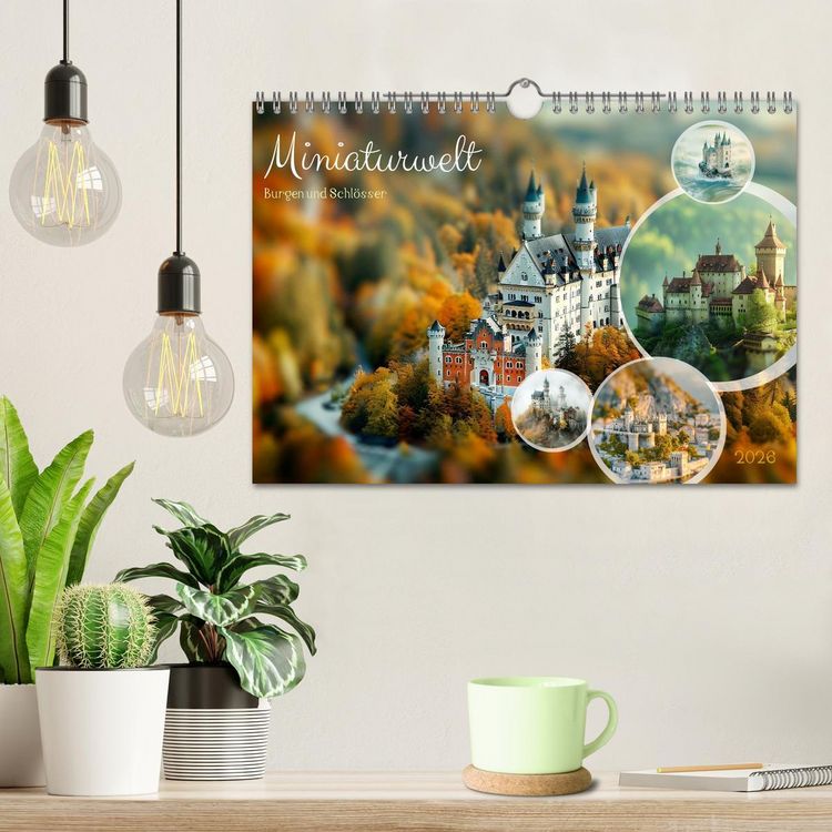 Produktbild: Miniaturwelt Burgen und Schl&ouml;sser (Wandkalender 2026 DIN A4 quer), CALVENDO Monatskalender