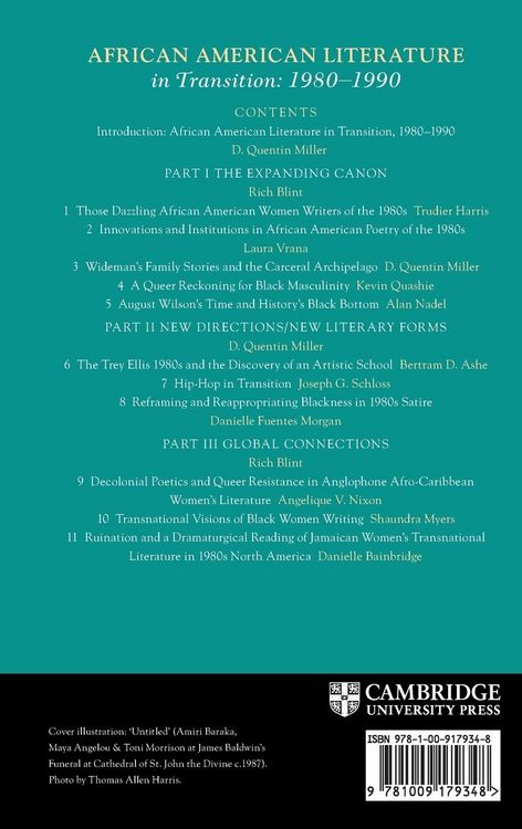 Produktbild: African American Literature in Transition, 1980-1990