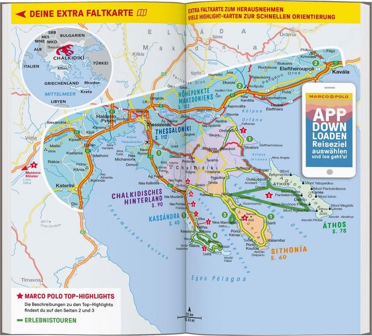 Produktbild: MARCO POLO Reisef&uuml;hrer Chalkidik&iacute;, Thessalon&iacute;ki