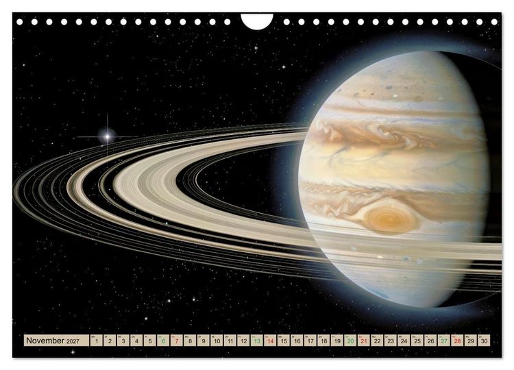 Produktbild: Jupiter, Motive inspiriert vom gr&ouml;&szlig;ten Planeten unseres Sonnensystems (Wandkalender 2027 DIN A4 quer), CALVENDO Monatskalender