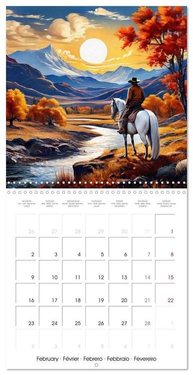 Produktbild: Man and Horse - Western Life (Wall Calendar 2026 12 &times; 12 Inch) CALVENDO 12 Month Wall Calendar