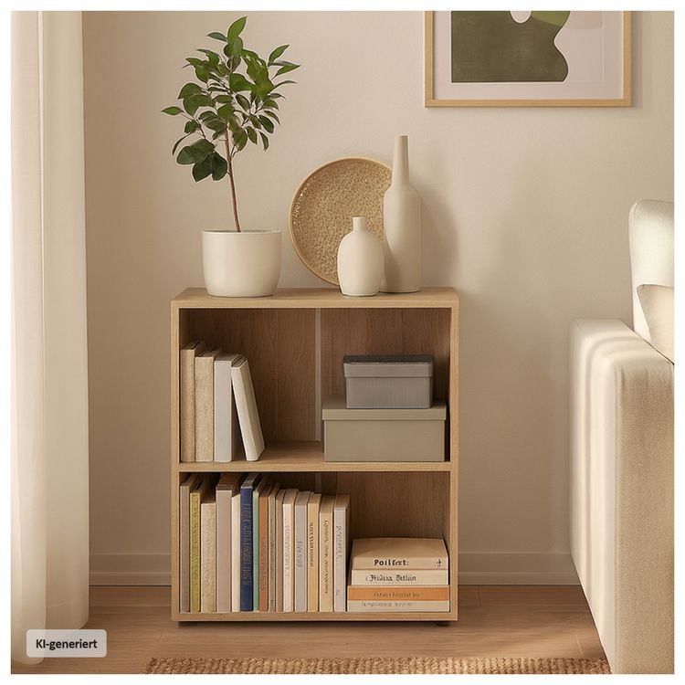 Produktbild: HTI-Line Regal Nina mit 2 Regalf&auml;chern Standregal Rack Regal Nina mit 2 Regalf&auml;chern Standregal Rack