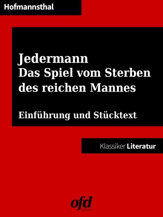 Produktbild: Jedermann. Das Spiel vom Sterben des reichen Mannes