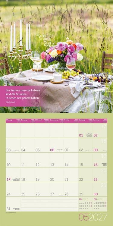 Produktbild: Momente f&uuml;r Dich Kalender 2027 - 30x30 - Art12