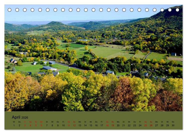 Produktbild: Naturparadies Auvergne (Tischkalender 2026 DIN A5 quer), CALVENDO Monatskalender