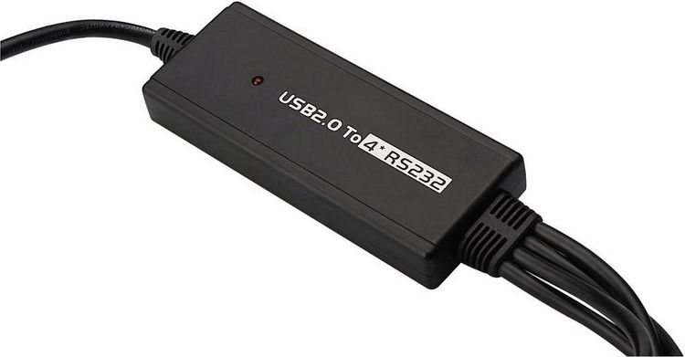 Produktbild: Digitus USB 2.0, Seriell Adapterkabel [1x USB 2.0 Stecker A - 4x D-SUB-Stecker 9pol.] 1.50 m