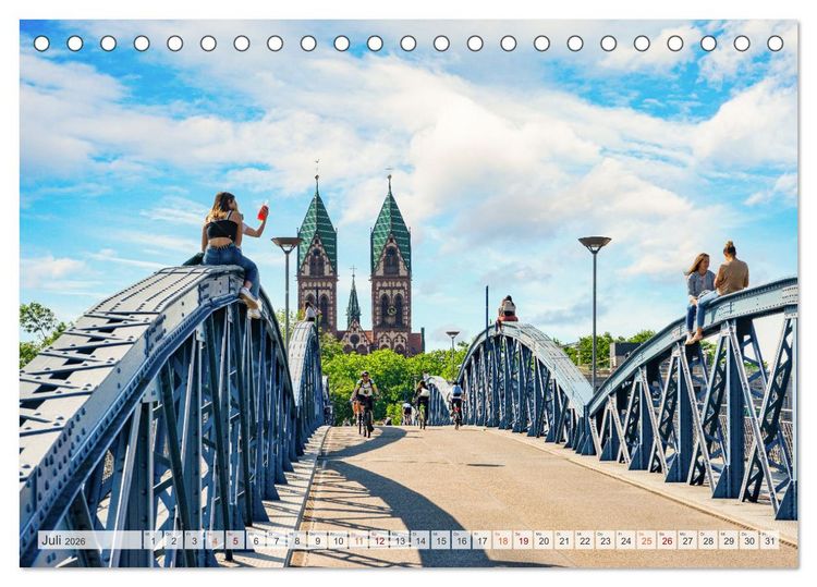 Produktbild: Freiburg im Breisgau Impressionen (Tischkalender 2026 DIN A5 quer), CALVENDO Monatskalender