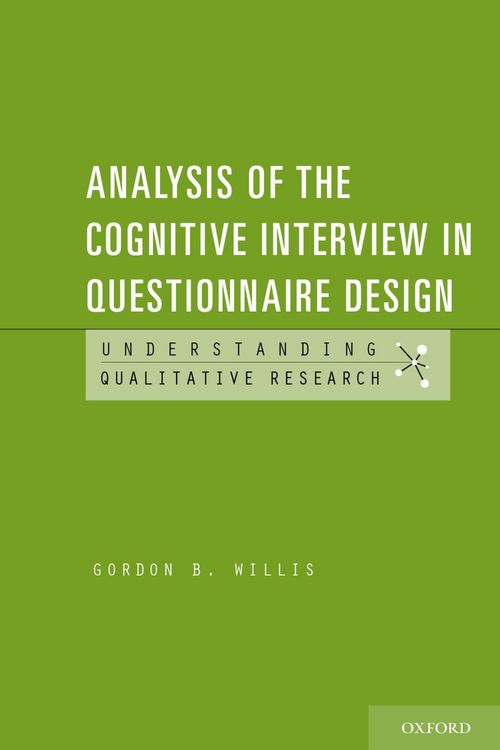 Produktbild: Analysis of the Cognitive Interview in Questionnaire Design