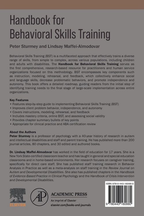 Produktbild: Handbook for Behavioral Skills Training