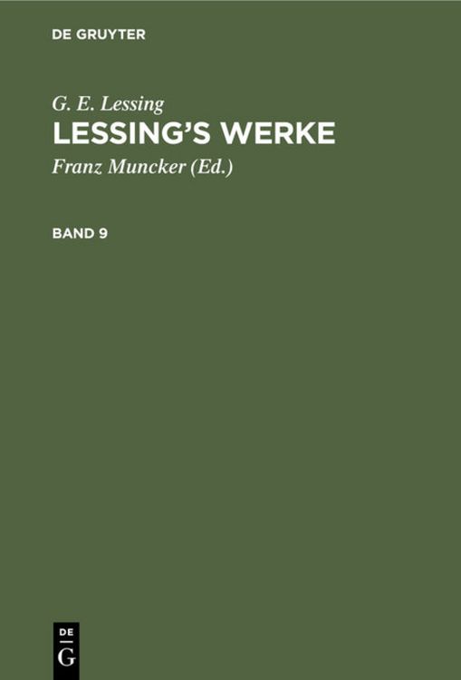 Produktbild: Lessing&rsquo;s Werke. Band 9