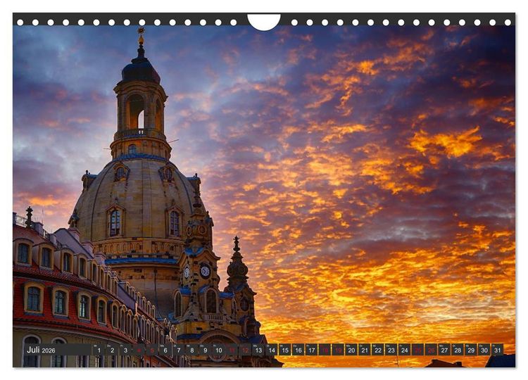 Produktbild: Dresden - Die Frauenkirche (Wandkalender 2026 DIN A4 quer), CALVENDO Monatskalender