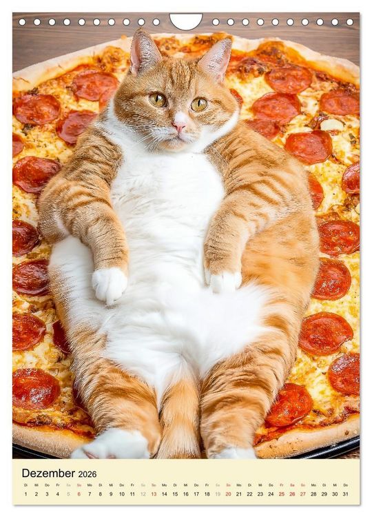 Produktbild: FETTE KATZEN - Foodporn auf vier Pfoten (Wandkalender 2026 DIN A4 hoch), CALVENDO Monatskalender