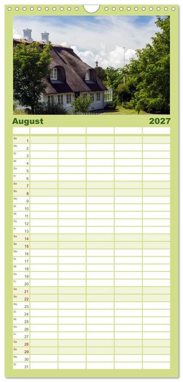 Produktbild: Familienplaner 2027 - Fan&oslash; - Himmel, Hav og mere mit 5 Spalten (Wandkalender, 21 x 45 cm) CALVENDO