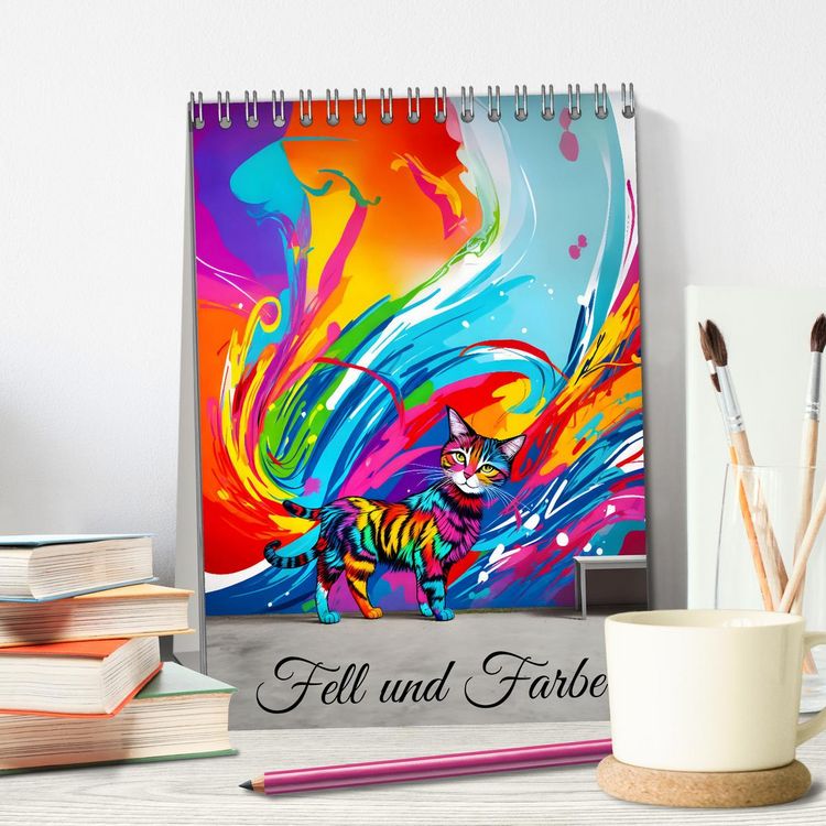 Produktbild: Fell und Farbe (Tischkalender 2026 DIN A5 hoch), CALVENDO Monatskalender