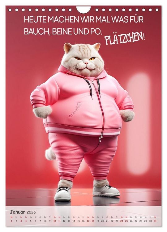Produktbild: COOLE KATZEN Spr&uuml;cheklopfer (Wandkalender 2026 DIN A4 hoch), CALVENDO Monatskalender