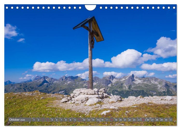 Produktbild: Wanderziele rund um Oberstdorf (Wandkalender 2026 DIN A4 quer), CALVENDO Monatskalender