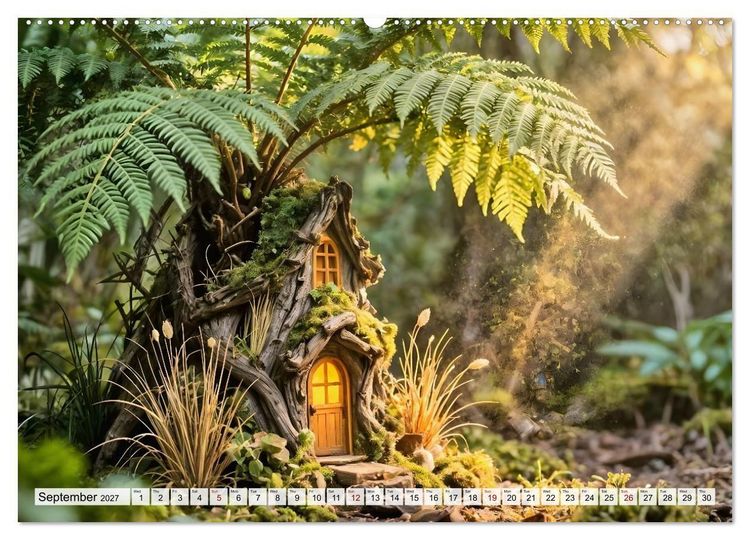 Produktbild: Where the Fairies Dwell - A year of hidden forest homes and gentle magic (High Quality Premium Wall Calendar 2027 DIN A2 landscape),CALVENDO 12 Month Wall Calendar