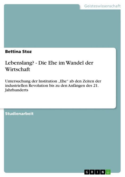 Produktbild: Lebenslang? - Die Ehe im Wandel der Wirtschaft