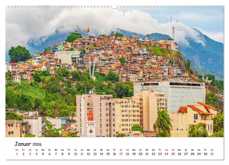 Produktbild: Rio de Janeiro - K&uuml;stenmetropole (Wandkalender 2026 DIN A2 quer), CALVENDO Monatskalender